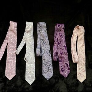 Donald Trump ties Paisley Men's Tie Collection - Lavender, Lilac, Cream